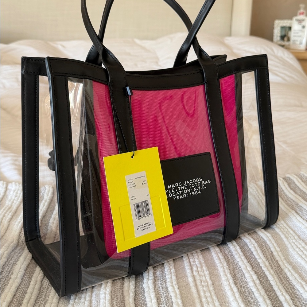 Marc Jacobs Clear and Pink Tote Bag - Picture 3 of 6